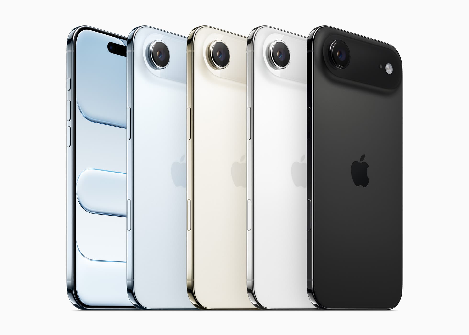 Apple iPhone Air shown in its four finishes